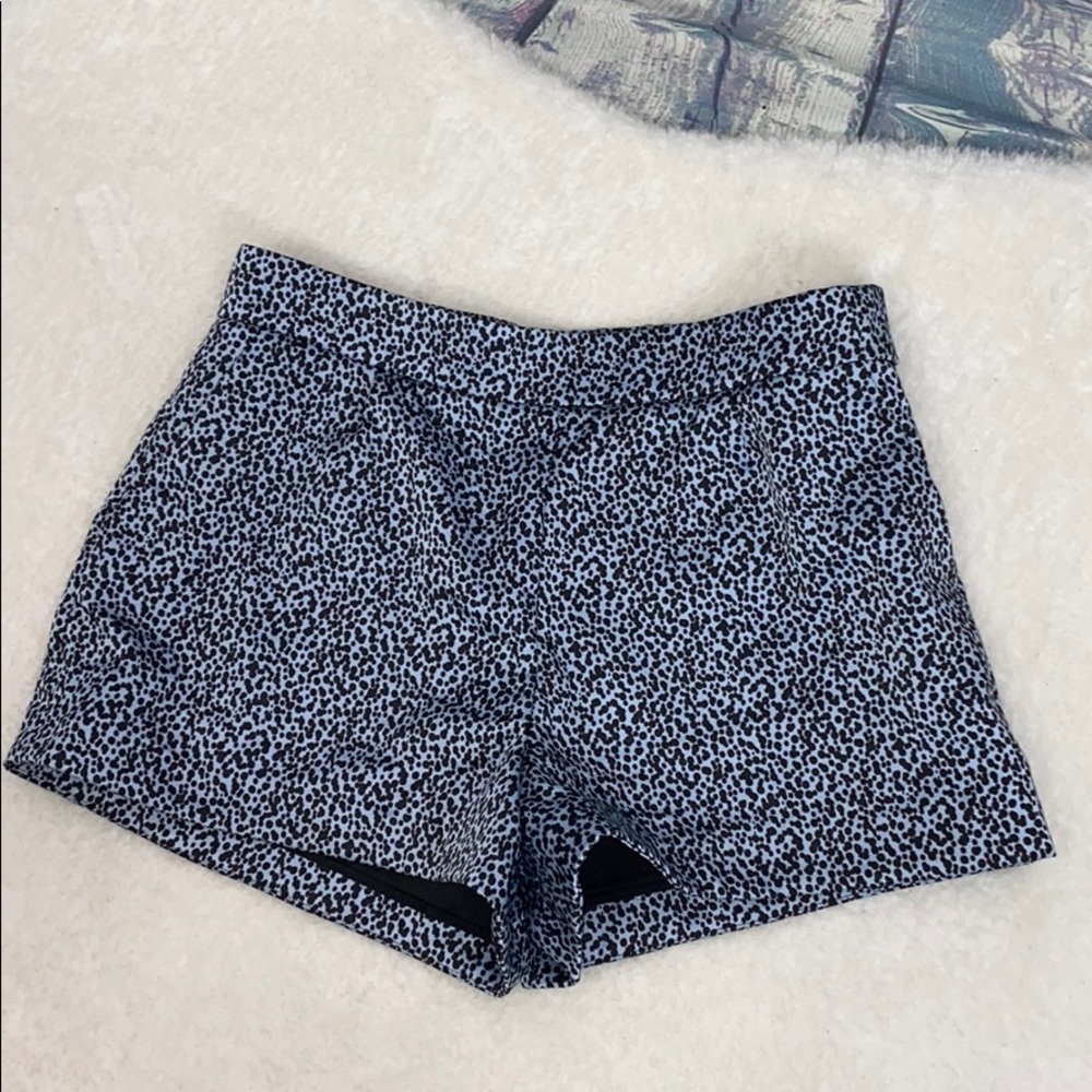 & other stories high rise silky shorts 6 blue